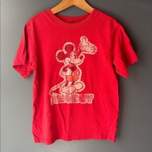 DISNEY Mickey Mouse Tee shirt red size 7/8 youth girls boys unisex